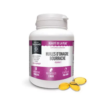 Primrose and borage oils in capsules - skin glow - 180 capsules - DAYANG DAYANG Au supplements