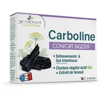 Carboline digestive comfort - 30 capsules - LES 3 CHENES LES 3 CHENES Au supplements
