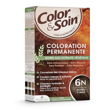 Permanent hair dye 6N dark blond Color&Soin LES 3 CHENES
