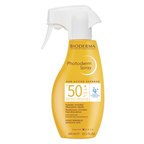 Bioderma Photoderm Spray bottle on a white background