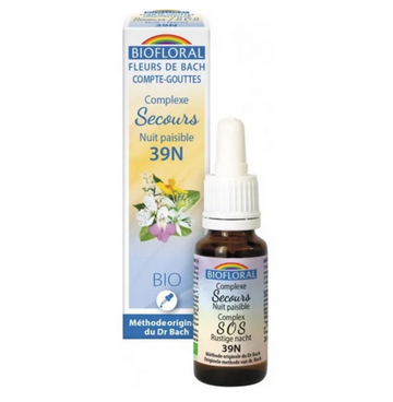 Fleur de Bach Complexe Secours Nuit paisible 39N Flacon compte-gouttes 20 ml BIOFLORAL
