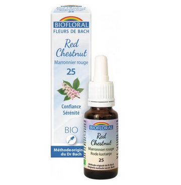 Fleur de Bach BIO Red chestnut (Marronier rouge) Flacon 20 ml BIOFLORAL