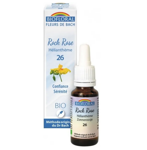 Fleur de Bach BIO Rock rose (Hélianthème) Flacon 20 ml BIOFLORAL