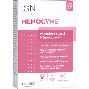 Menogyne Perimenopause & Menopause Ineldéa 60 capsules