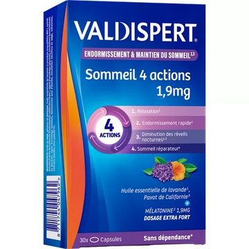 Valdispert Melatonin 1.9mg 4 Actions 30 Tablets