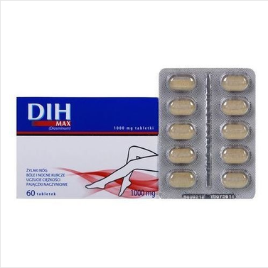 2x DIH MAX Comfort 1000mg 60 Tabs Diosminum - leg swelling, varicose 120 Tabs