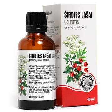 Heart drops Valentis, 40 ml - Valerian tincture, Sedum tincture, Hawthorn Fruit Liquid extract