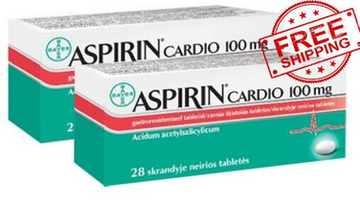 2pcs /56 Tablets Aspirin Cardio 100mg - Heart Health Care Gastro Resistant