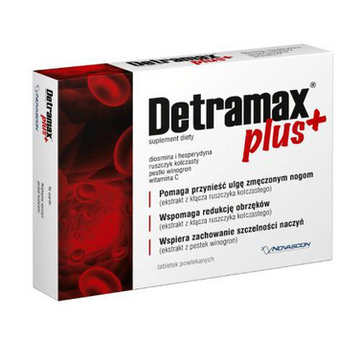 Detramax Plus + 60 Tabs - Hemorrhoids, Anticoagulants, Strong Heart, AntiFatigue, Varicose Veins