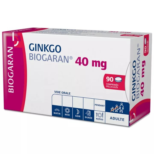Ginkgo Biogaran 40mg 90 tablets