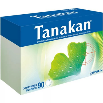 Ipsen: Tanakan Tablets – Ginkgo biloba Extract – Pack of 90