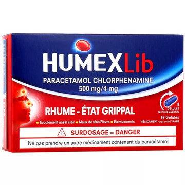 HumexLib - Flu - Cold - 16 Capsules