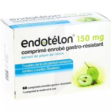 Endotélon 150mg, Grapseed Extract 150mg - Heavy Legs - Pains, 60 tablets
