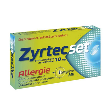 Zyrtecset allergy - 10mg cetirizine 7 Tabs - UCB
