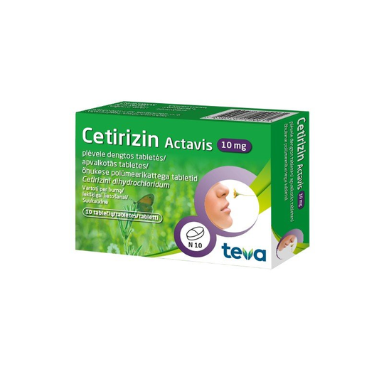 2x CETIRIZIN Actavis 10mg Tablets 10s - Seasonal Allergic Rhinitis