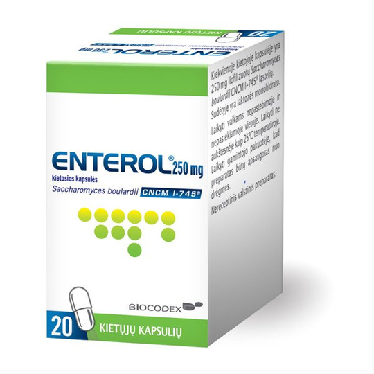 ENTEROL 250 mg hard capsules x20 - treatment of acute diarrhea.
