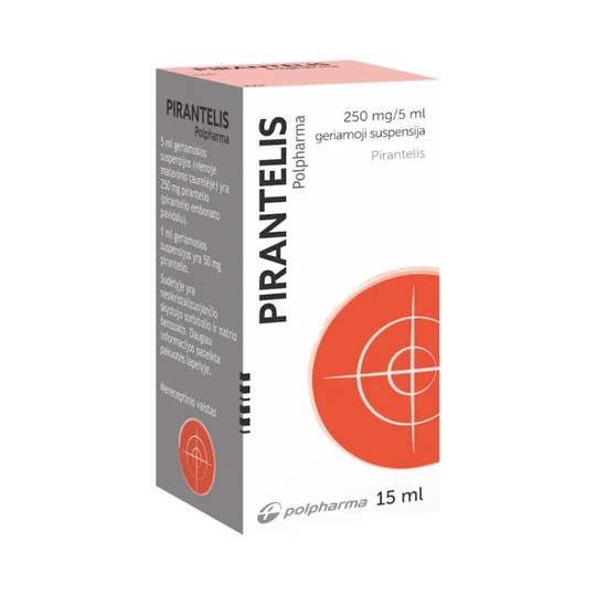 PYRANTEL Polpharma 250 mg/5 ml oral suspension, 15ml - roundworm disease treatment