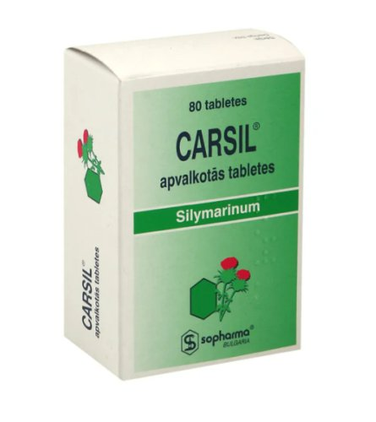 Carsil 22.5mg x80 Tabs Silymarin Natural Detox Liver Protection SOPHARMA