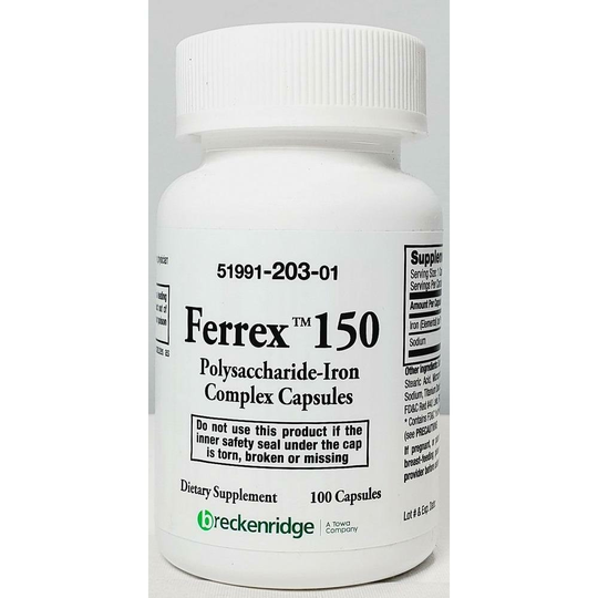 Ferrex 150 Iron Supplement Bottle 100ct