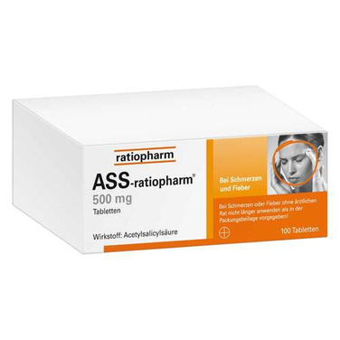 ASS-ratiopharm® 500 mg tablets x100