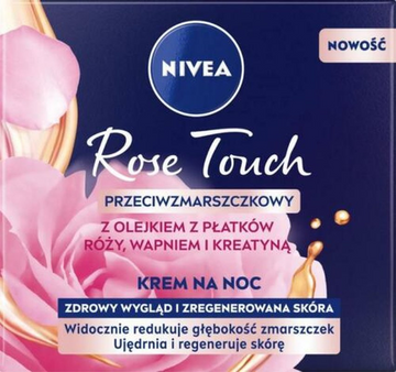 Nivea Rose Touch Anti-Wrinkle Night Cream with Rose Petals Oil Calcium Creatine