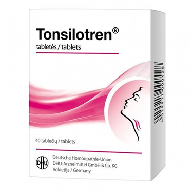 2x 40 Tabs Tonsilotren Homeopathic Medicine