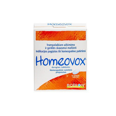 Boiron Homeovox Homeopathic 60 Tabs