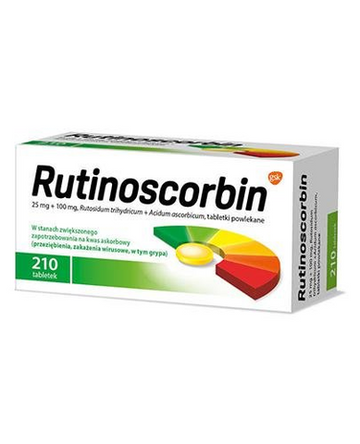 Rutinoscorbin Vitamin C RUTINOSCORBIN - 210 tabs - Colds, Viral infections, Flu