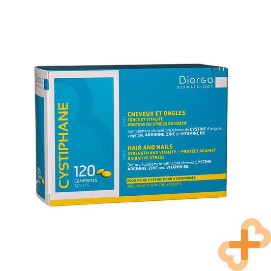 Biorga Cystiphane 120 Tablets Hair Nails Strength Vitality Cystine Zinc B6 BiorgaAU supplements