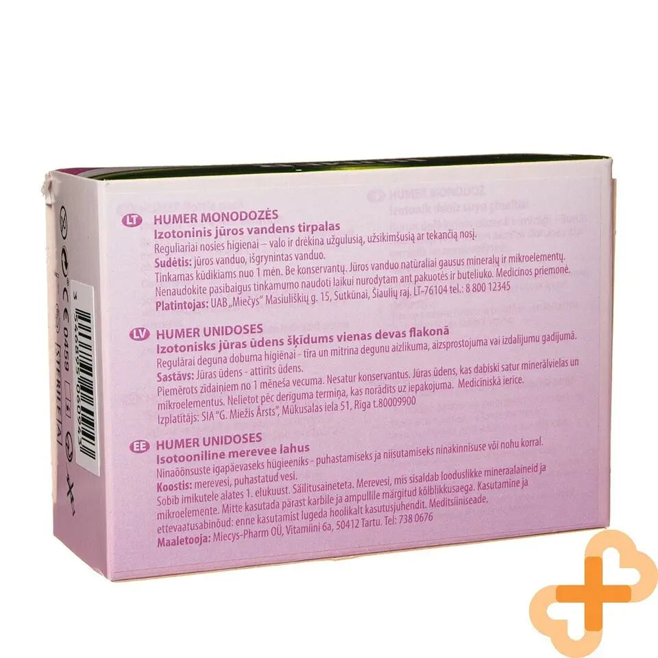 HUMER Infant Isotonic Sea Water Solution For Baby 5ml x 18 Doses Stuffy Humer uk supplements